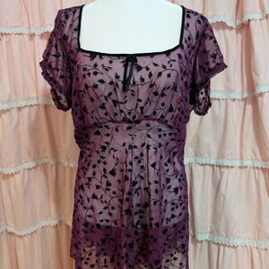 Victoria's Secret Purple Sheer Chemise